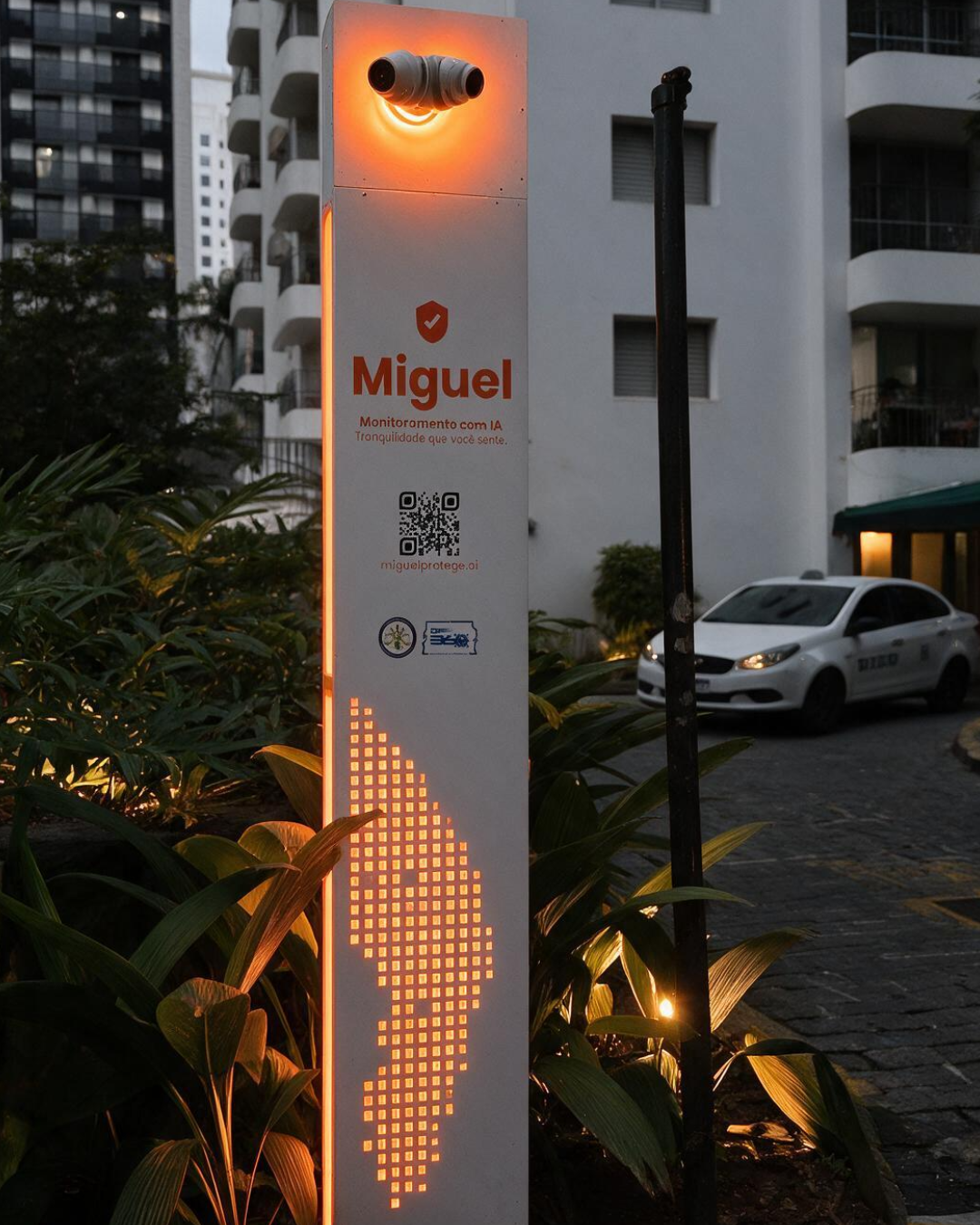 Totem Miguel em ambiente real